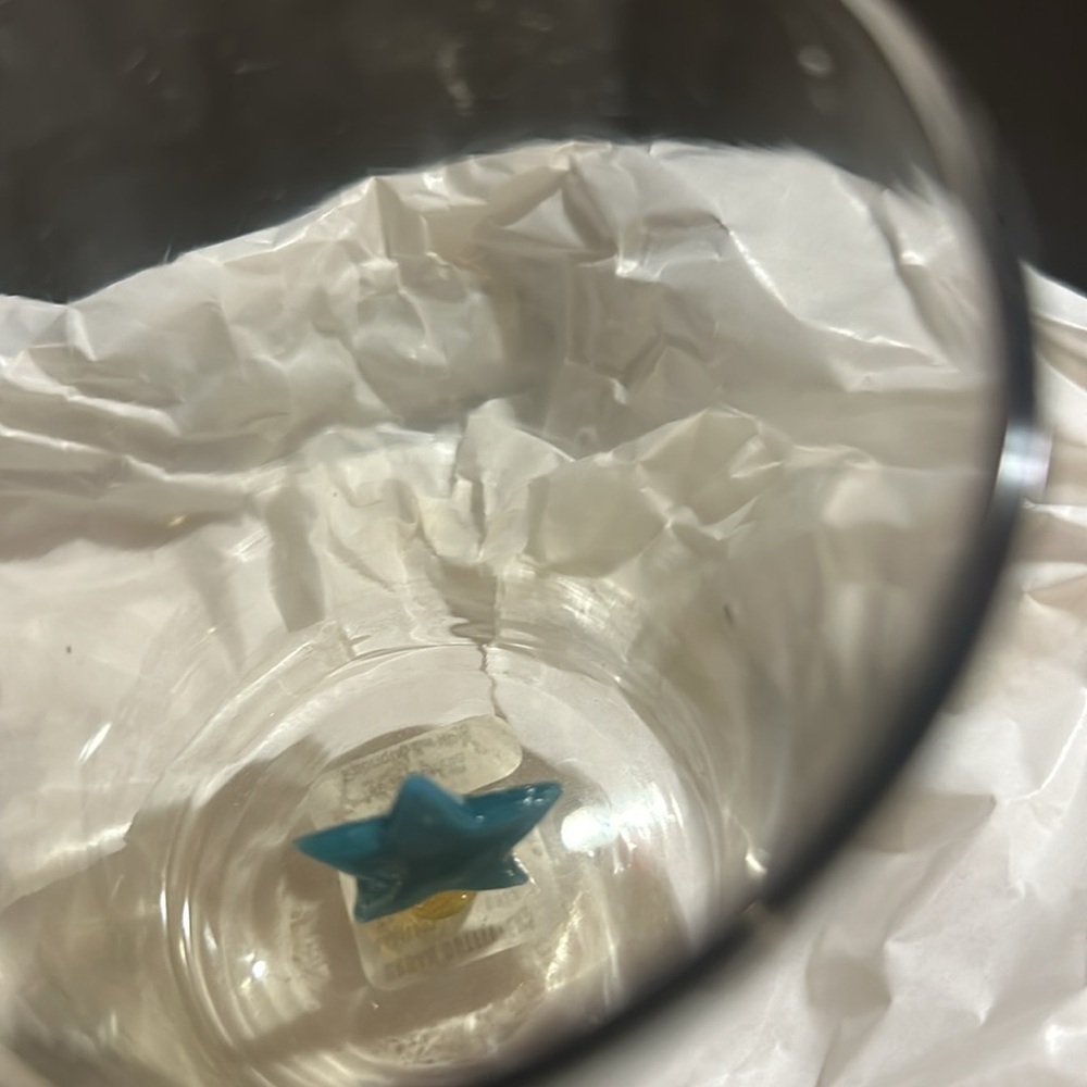 Crescent Blue Moon Star Glass Tumbler Smokey Grey Clear Glass cup set - Picture 13 of 13
